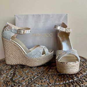 Jimmy Choo Pallis NWT Wedge Sandals Size 40, US 9.5